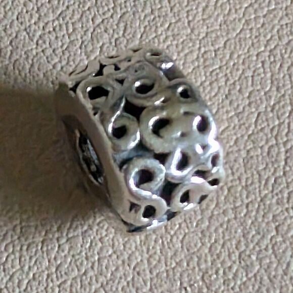 Pandora Sterling Silver Filigree Charm -Spacer - Picture 1 of 3